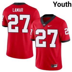 #27 Jae Lamar UGA College Red Youth Jerseys 121246-778