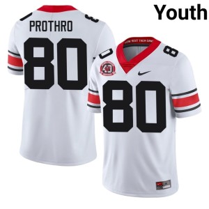 #80 Youth Georgia Bulldogs Kaiden Prothro White 1980 National Champions 40th Anniversary Player Jersey 701872-819