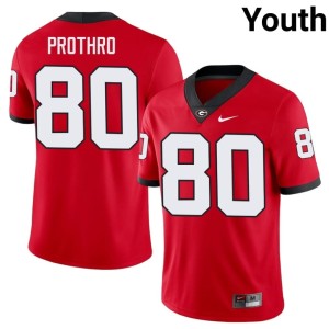 #80 Replica Kaiden Prothro Red Youth Georgia Bulldogs Jersey 910628-533