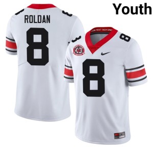 #8 Go Dawgs Youth Landon Roldan 1980 National Champions 40th Anniversary White Player Jerseys 283411-638