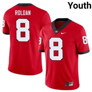 #8 Youth Red Landon Roldan 2025 UGA Bulldogs Jerseys 858887-825