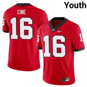 #16 Embroidery Red Lewis Cine Go Dawgs Youth Jersey 376406-983