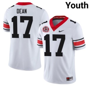 #17 1980 National Champions 40th Anniversary Stitched Youth White Nakobe Dean Go Dawgs Jerseys 521150-212