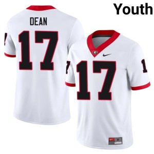 #17 UGA Bulldogs Nakobe Dean White 2026-27 Youth Jerseys 299147-363