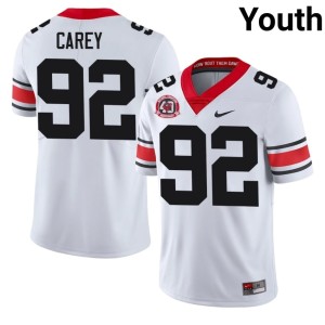 #92 Preston Carey Dawgs White 1980 National Champions 40th Anniversary Limited Youth Jersey 715243-709