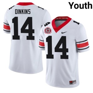 #14 White Replica 1980 National Champions 40th Anniversary Youth Bulldog Nation Rasean Dinkins Jersey 990050-209