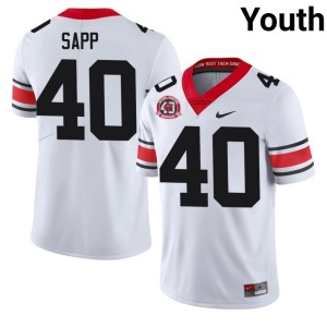 #40 Dawgs 1980 National Champions 40th Anniversary Replica Theron Sapp Youth White Jerseys 727408-332