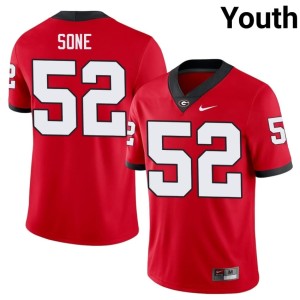 #52 University of Georgia Bulldogs Valdin Sone 2026-27 Youth Red Jersey 478364-173