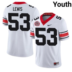 #53 College White Youth Damn Good Dawgs 1980 National Champions 40th Anniversary Zach Lewis Jerseys 436402-920