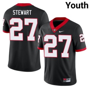#27 Blake Stewart Youth Black NCAA Georgia Jersey 424135-979