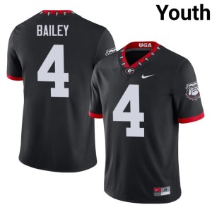 #4 Black Youth Mascot 100th Anniversary Champ Bailey NCAA Georgia Bulldogs Jersey 179914-295