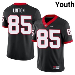 #85 Chase Linton Youth Embroidery Black UGA Jerseys 608043-175