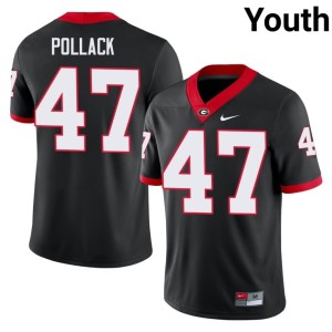 #47 David Pollack Georgia Player Youth Black Jerseys 481974-369