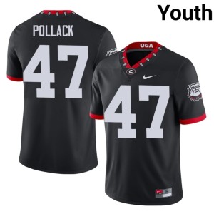#47 Mascot 100th Anniversary Black Georgia Bulldogs Youth David Pollack Limited Jerseys 295257-490