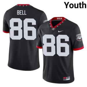 #86 Mascot 100th Anniversary Damn Good Dawgs Dillon Bell Youth 2025 Black Jersey 464073-233