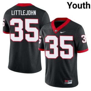 #35 University of Georgia Bulldogs Youth Black Elijah Littlejohn 2025 Jersey 303819-890