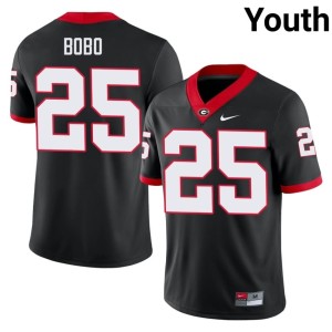 #25 Jake Bobo Black Youth UGA Bulldogs Alumni Jersey 824003-274