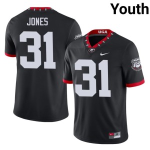 #31 Kyron Jones Player Youth Mascot 100th Anniversary Bulldog Nation Black Jerseys 449354-106