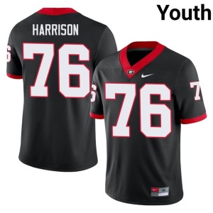 #76 Georgia College Youth Black Marcus Harrison Jerseys 966883-483