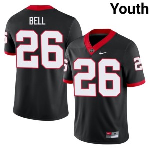 #26 Micah Bell Replica Youth Georgia Black Jersey 829304-615
