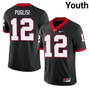 #12 UGA Alumni Ryan Puglisi Black Youth Jerseys 845258-236