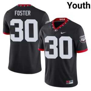 #30 Black Terrell Foster Youth College UGA Mascot 100th Anniversary Jerseys 477799-464