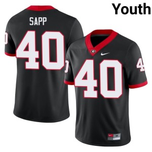 #40 Theron Sapp 2026-27 Black Youth UGA Bulldogs Jerseys 332334-974