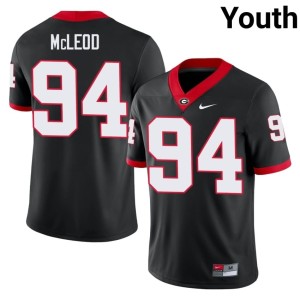 #94 Youth Xzavier McLeod Black Go Dawgs Embroidery Jersey 471419-202