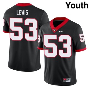 #53 Georgia Limited Youth Black Zach Lewis Jersey 992844-264