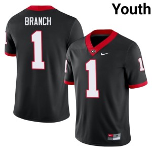 #1 Embroidery Dawgs Black Youth Zachariah Branch Jerseys 742099-887