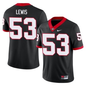 #53 Alumni Black Men Dawgs Zach Lewis Jersey 141506-155