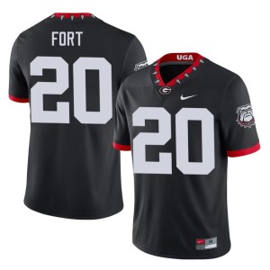 #20 Bulldog Nation Mens Zech Fort Black Player Mascot 100th Anniversary Jerseys 636456-708